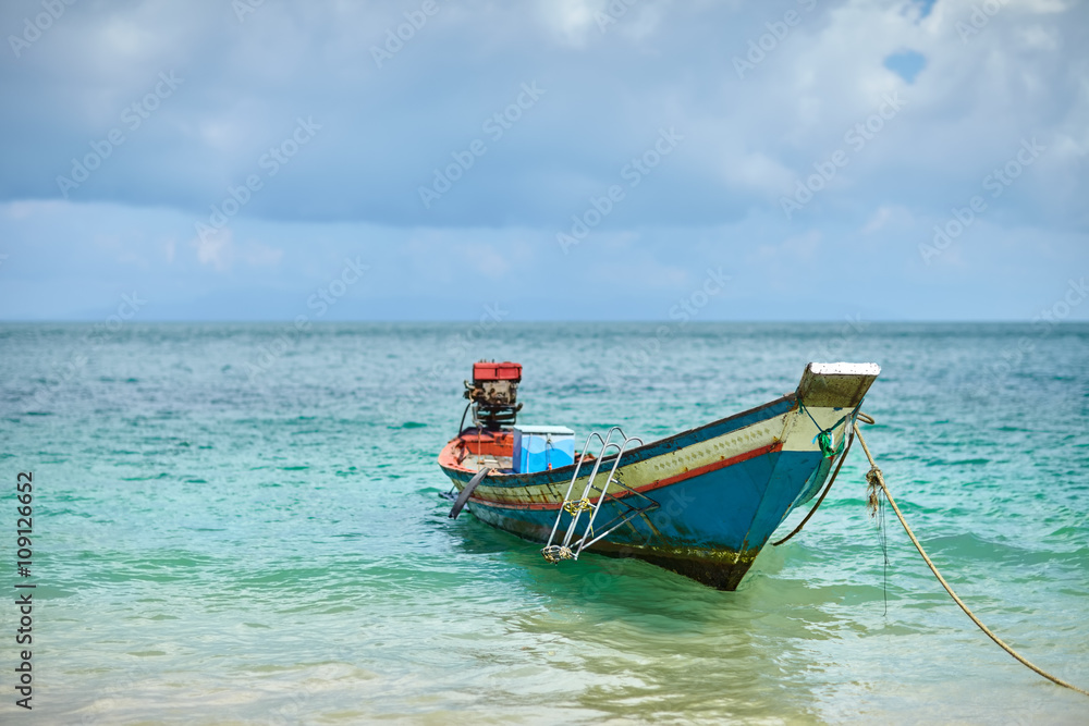 boat at tropical beach, Thailand