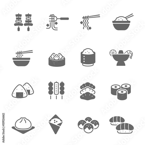 Icon set - Eastern food
