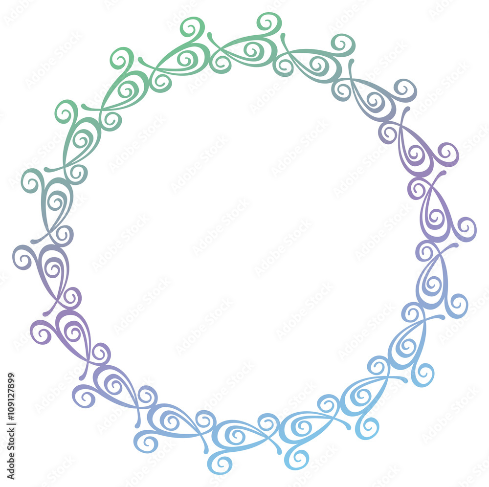 Beautiful raster round frame with gradient filled. Color elegant flower frame for advertisements, flyer, web, wedding and other invitations or greeting cards. Beautiful raster round frame with gradient filled. Color elegant flower frame for advertisements, flyer, web, wedding and other invitations or greeting cards.