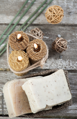 natural olive soap and honey candles