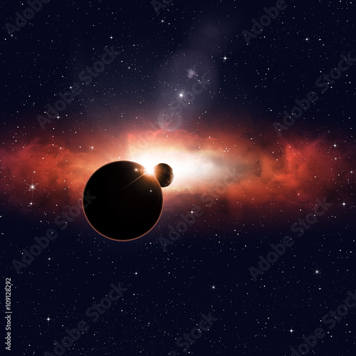 Fototapeta Naklejka Na Ścianę i Meble -  Deed Space Eclipse