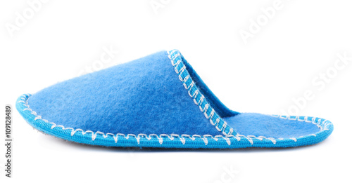 Quadro su tela Single house slipper isolated over white background
