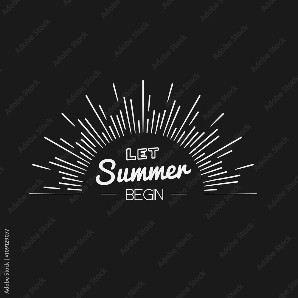 Fototapeta premium Summer Time logo Template. Vector Typographic Design Label.