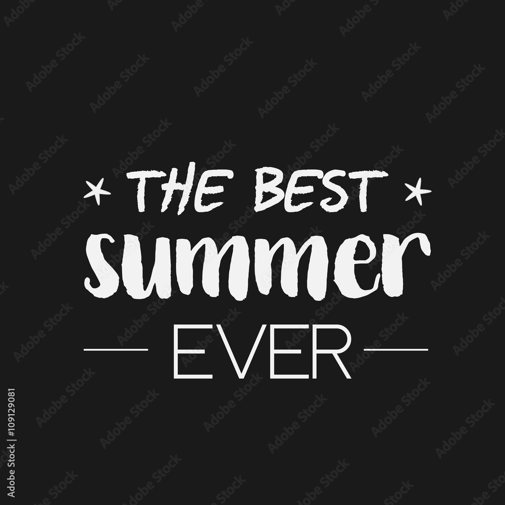 Summer Time logo Template. Vector Typographic Design Label.