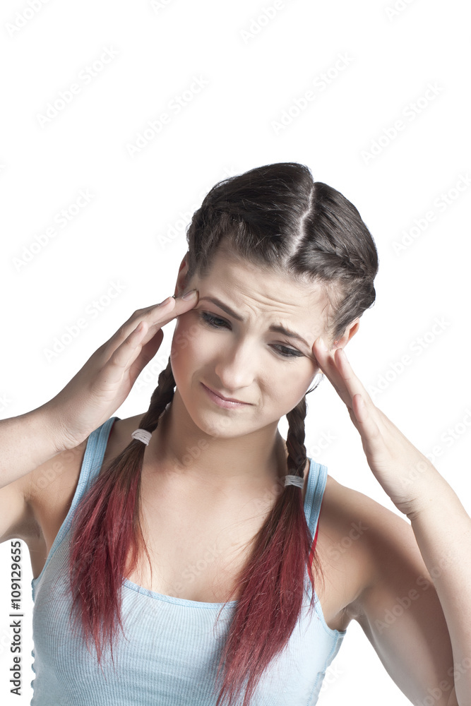 woman with headache