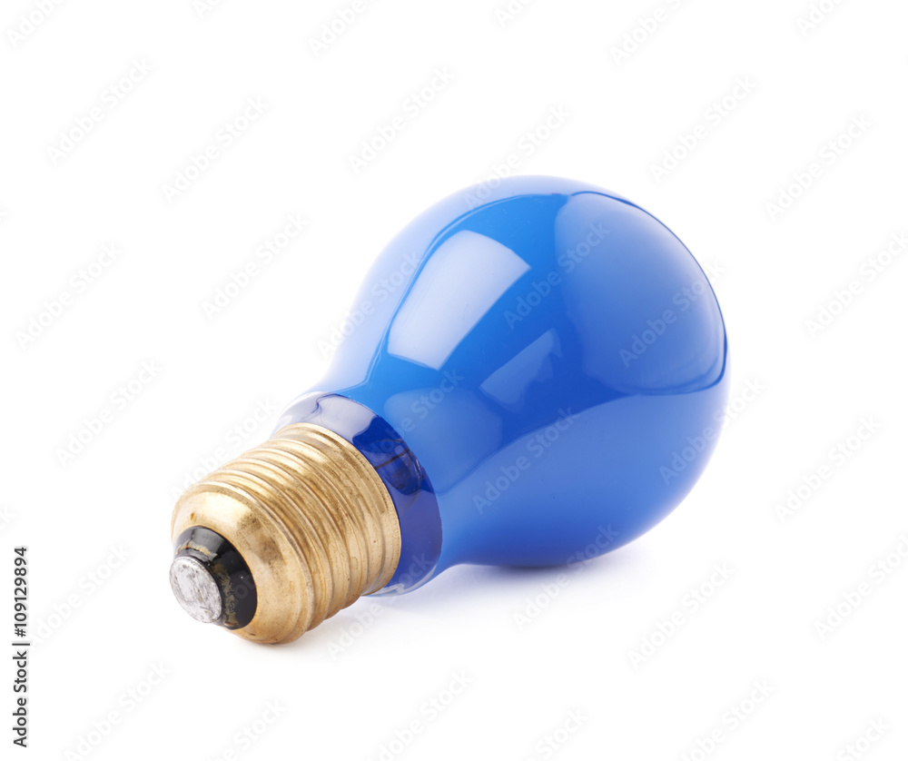 Single electric bulb lying on its side, isolated over the white background Single electric bulb lying on its side, isolated over the white background