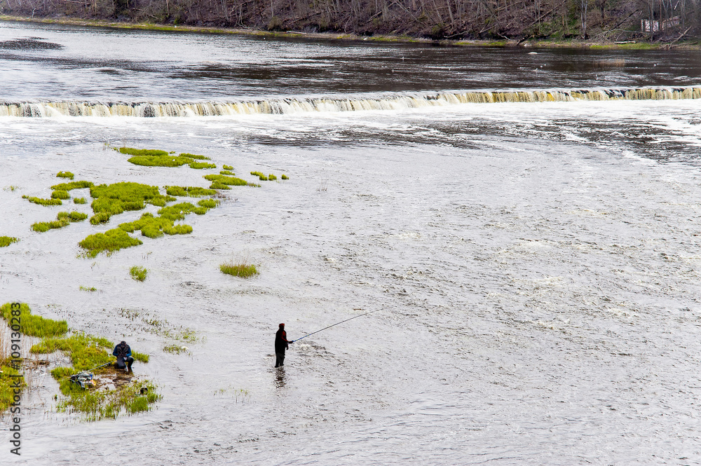 Fototapeta premium Latvia, Kuldiga. Falls on the Venta River