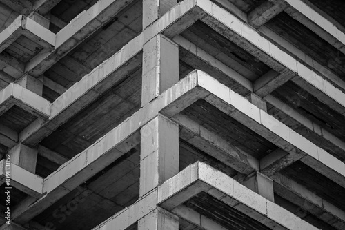 Modern concrete building structure under construction photo