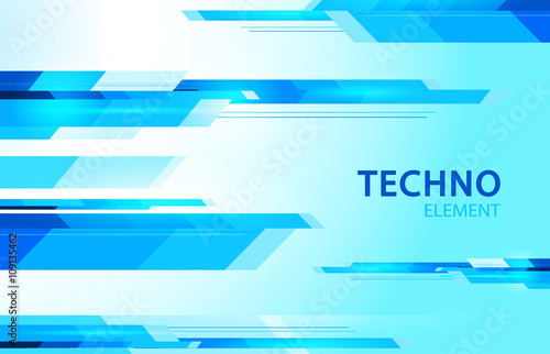 techno element line abstract blue background