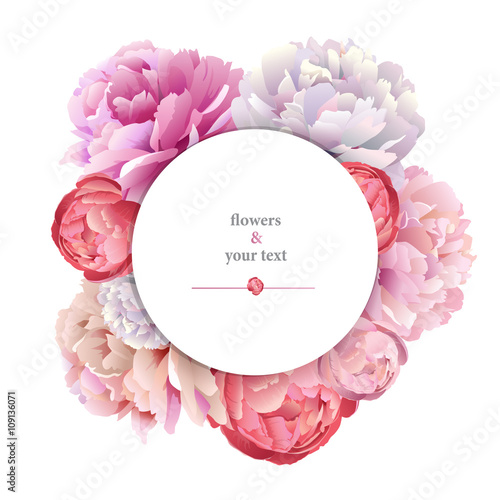 print with pink peony
