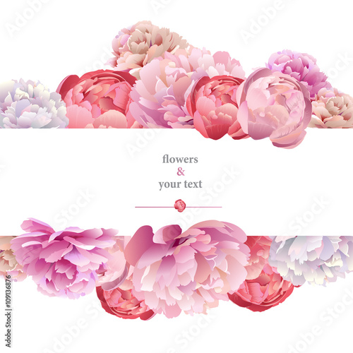 print with pink peony