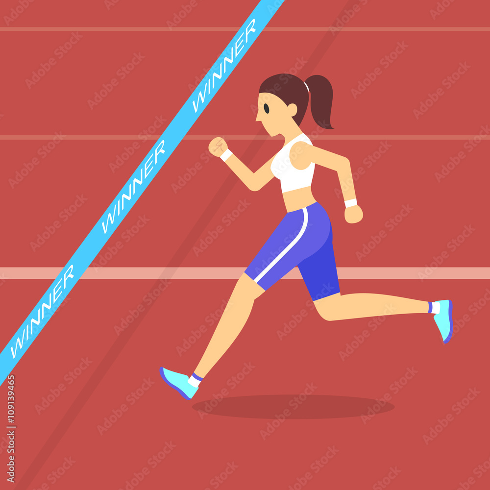 cartoon running, vector