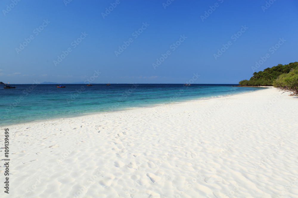 Vacation Start Here Concept, beautiful beach and tropical sea Vacation Start Here Concept, beautiful beach and tropical sea