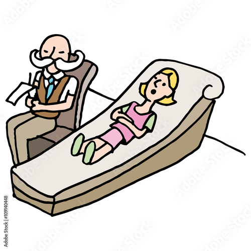 Girl talking to psychiatrist