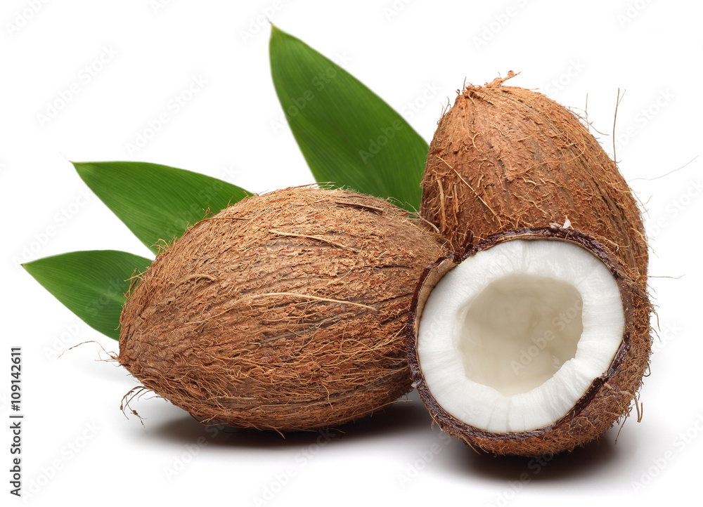 Coconuts and leaves Coconuts and leaves