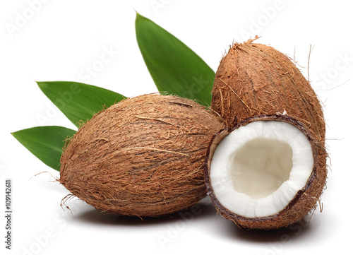 Coconuts and leaves