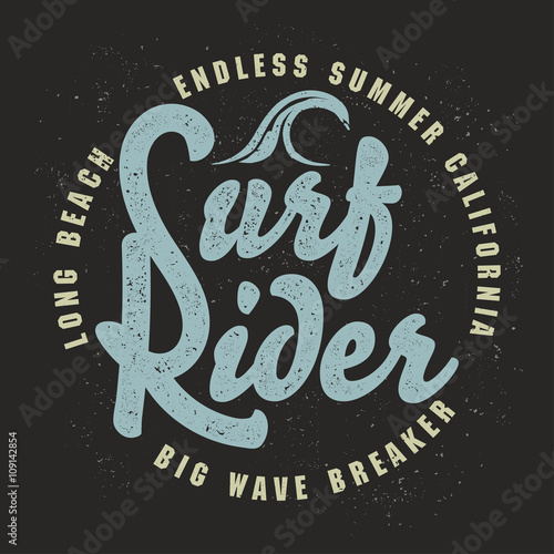 Surfing t-shirt graphic design