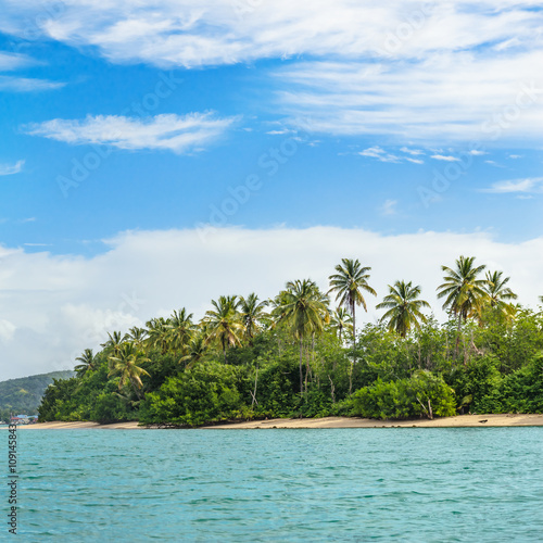 Close view of No Mans Land in Tobago West Indies tropical island square © Altin Osmanaj