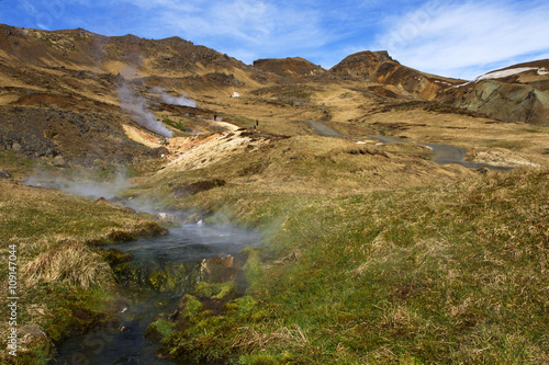 Natural geothermal hot springs, Iceland © whatafoto