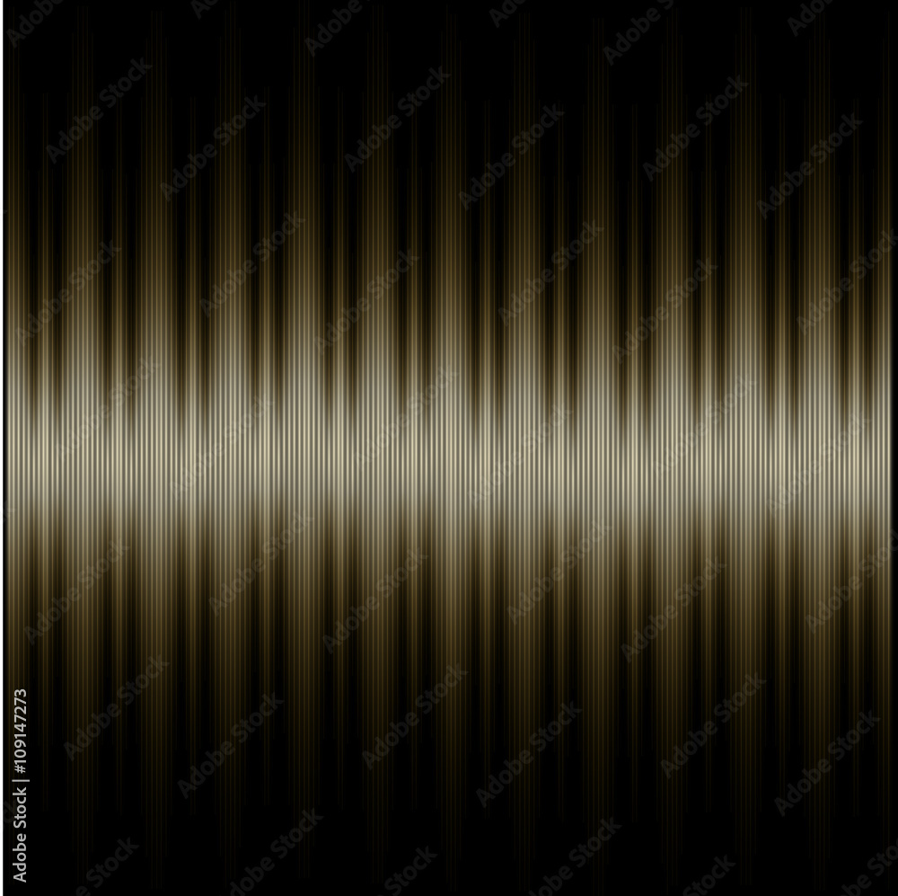 Obraz premium Colorful sound wave on a dark background. Vector illustration.
