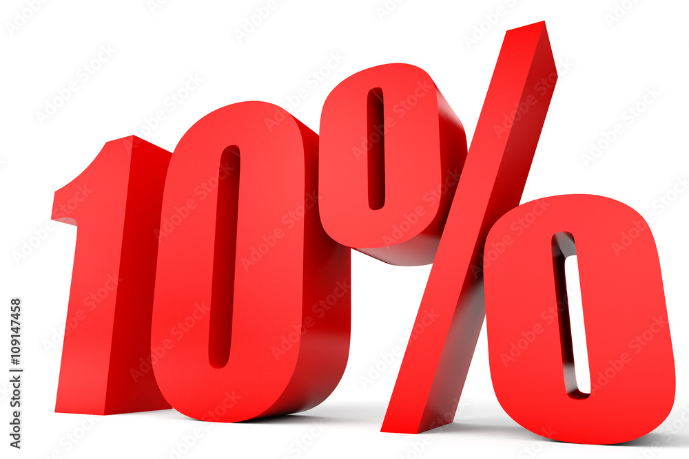Discount 10 percent off. 3D illustration. Discount 10 percent off. 3D illustration.