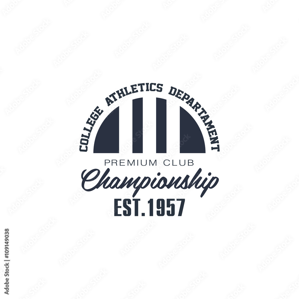 Fototapeta premium Classic Sport Label College Athletics Department