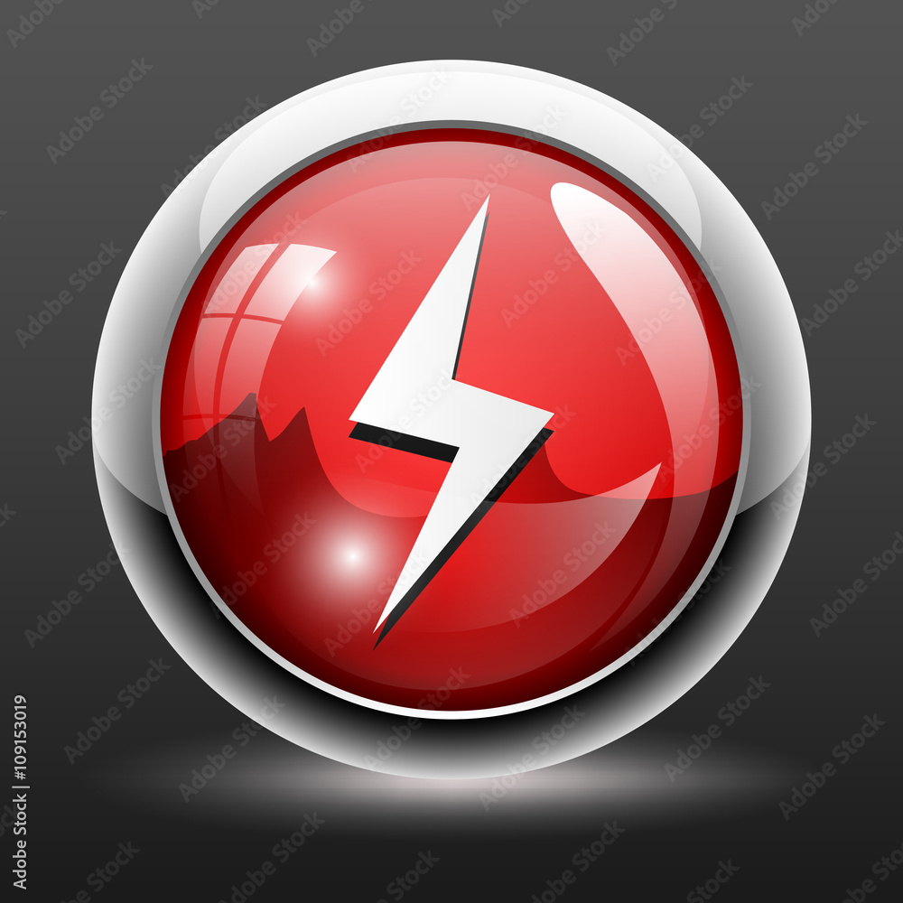 Power sign icon , electric sign icon icon Button Power sign icon , electric sign icon icon Button
