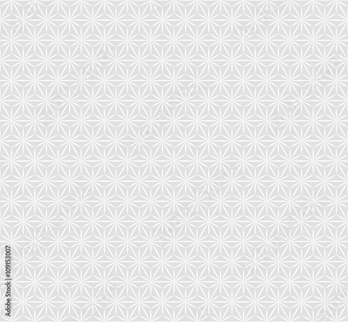 Seamless background. Japan style. Geometric hemp-leaf pattern. （和風背景、麻の葉模様）