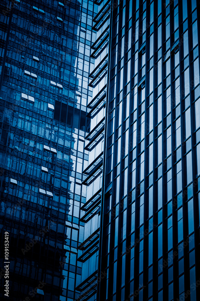 modern building exterior,blue toned image. modern building exterior,blue toned image.