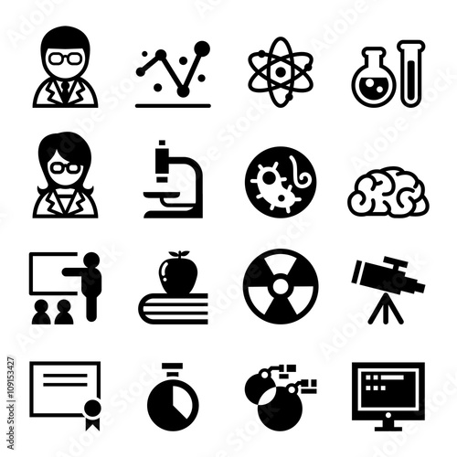 Science icon set