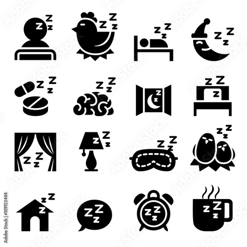 Sleep icon set