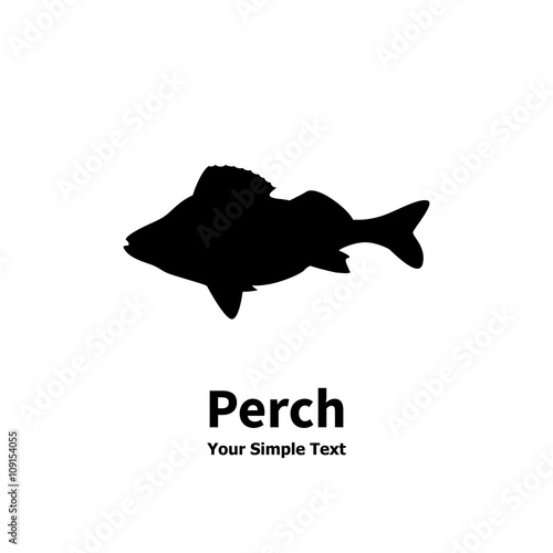 Silhouette of a fish isolated on white background