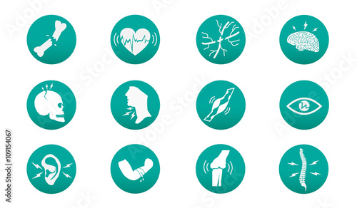 Medical icons,injury icons