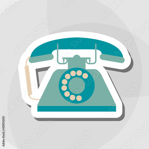 colorful retro phone design, vector illustration