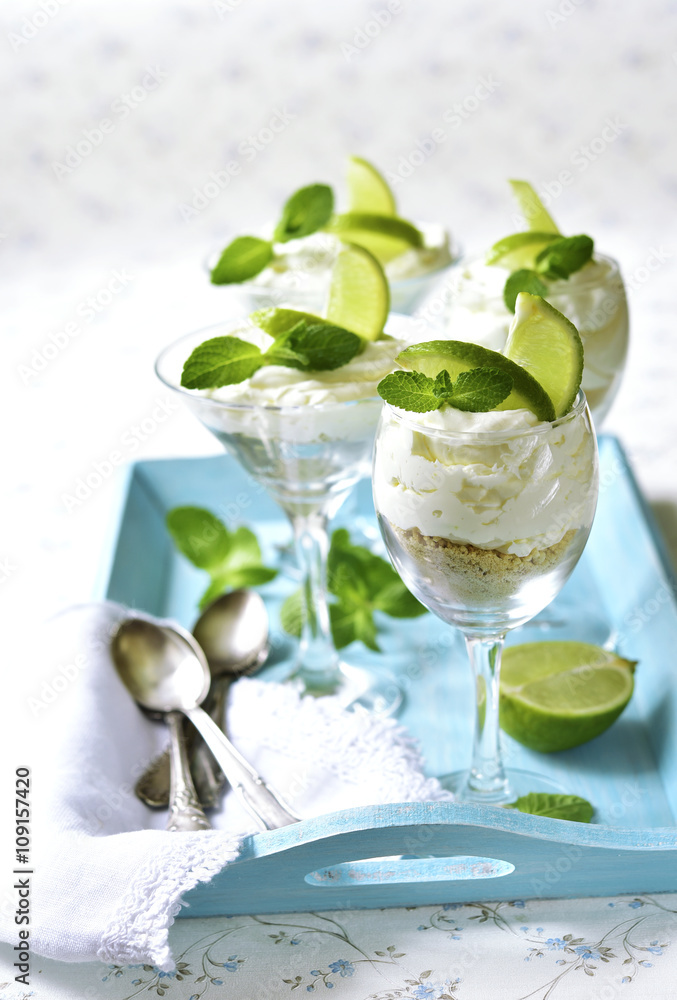 Lime and mint cheesecake. Lime and mint cheesecake.
