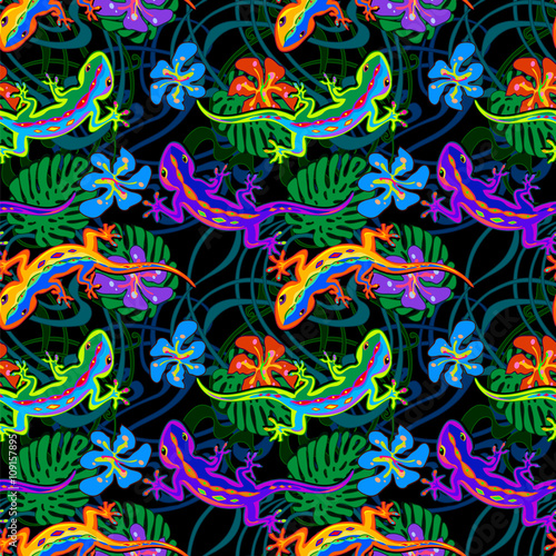 seamless pattern Lizard