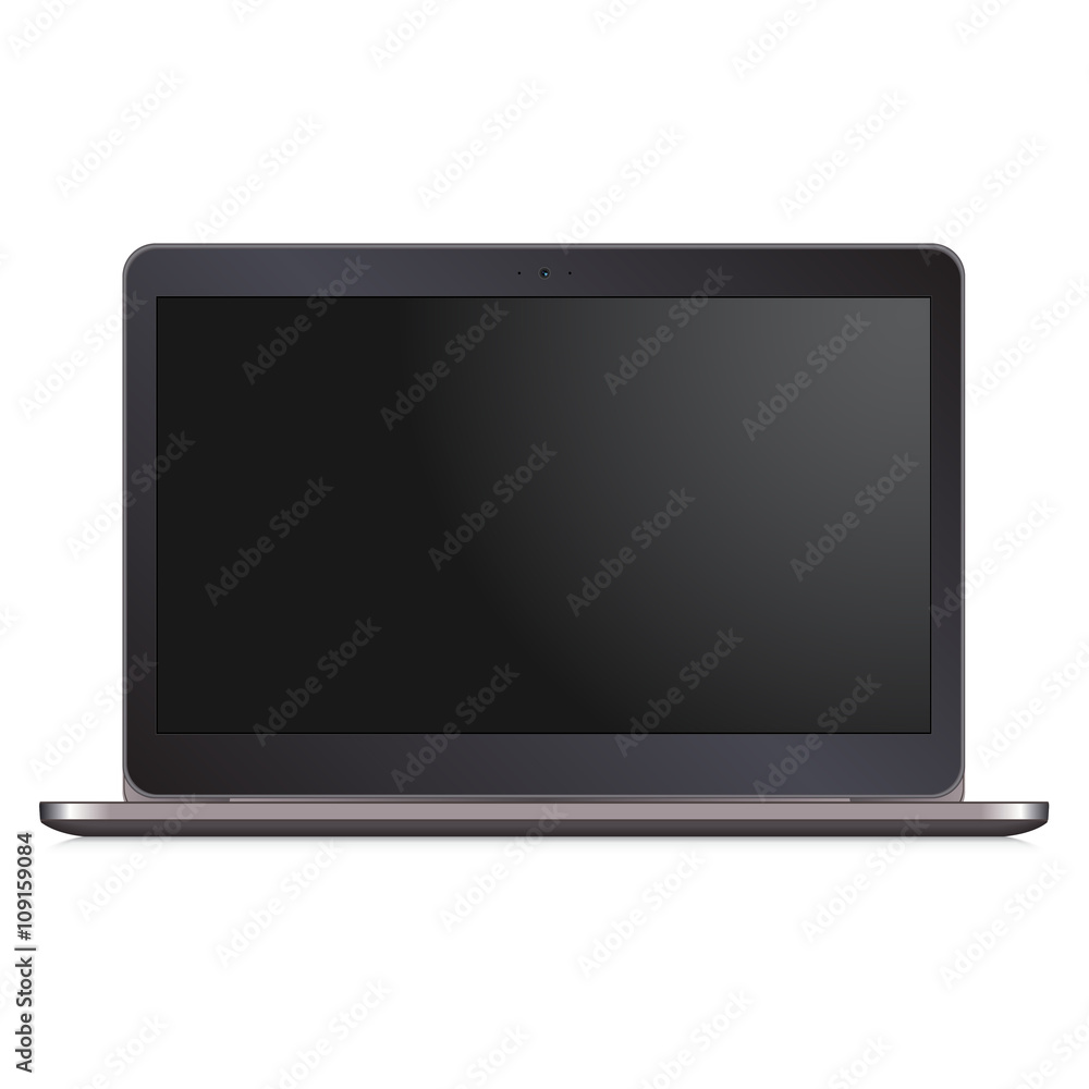 Modern Laptop with blank screen, Ultrabook Mockup Modern Laptop with blank screen, Ultrabook Mockup