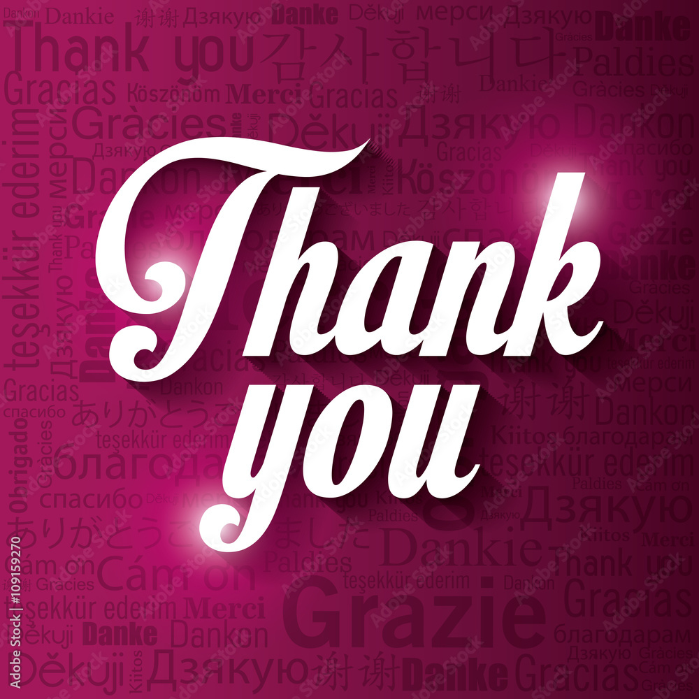 Obraz premium thanks in different languages design 