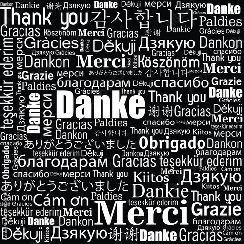 thanks in different languages design 