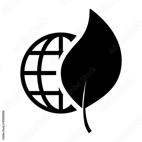 world globus with leaf