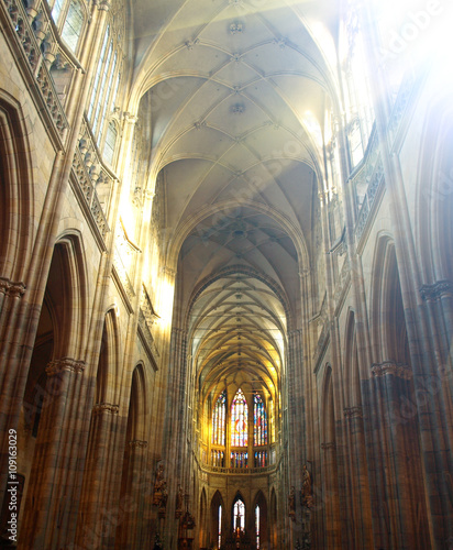 Interior of St. Vitus Cathedral, Prague, Czech Republic