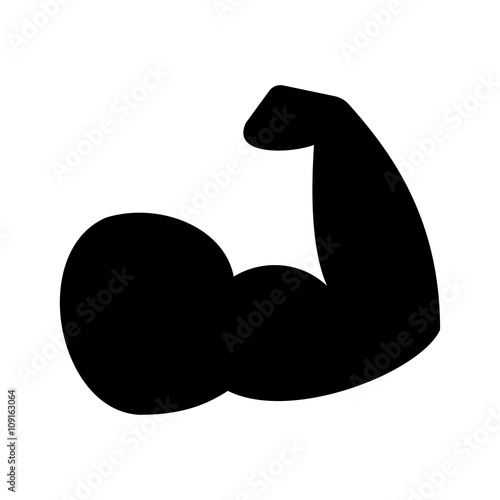 muscle arm bodybuilding power icon