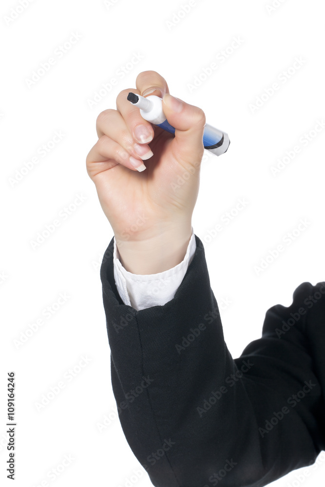 Fototapeta premium female hand holding a maker