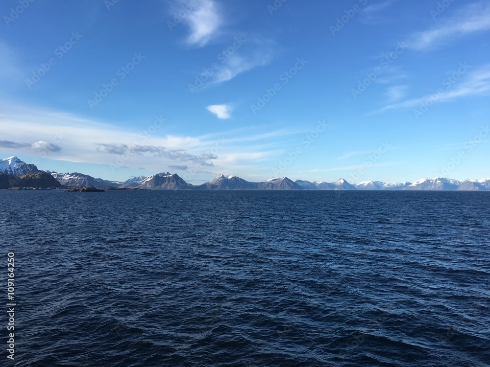 Lofoten islands in Nordland county, Norway.