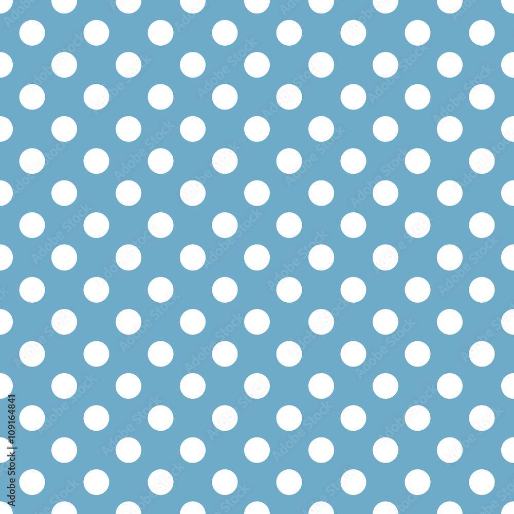 Polka dot white and blue pattern