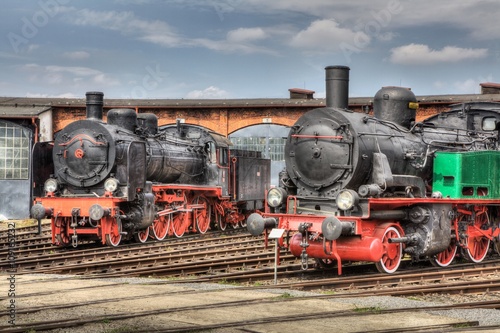 The old steam locomotive in Poland