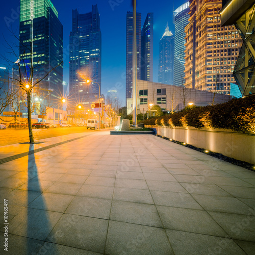 night shanghai downtown district,china