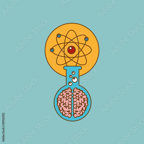 laboratory flask  over white background