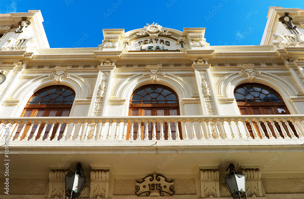 Obraz premium Architectural detail in the old Town of San Cristobal de La Laguna, Tenerife, Canary Islands