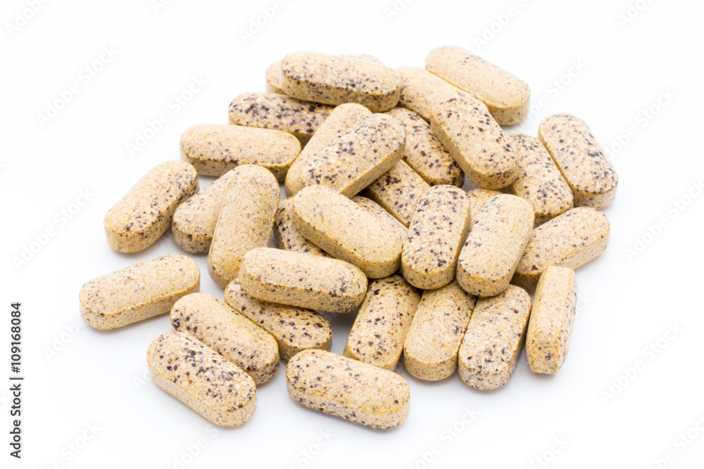 Alternative Medicine. Vitamin capsules. Homeopathic supplement. Alternative Medicine. Vitamin capsules. Homeopathic supplement.